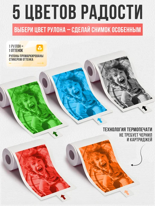 SOLETO Детский фотоаппарат моментальной печати единорог, розовый, фото 3