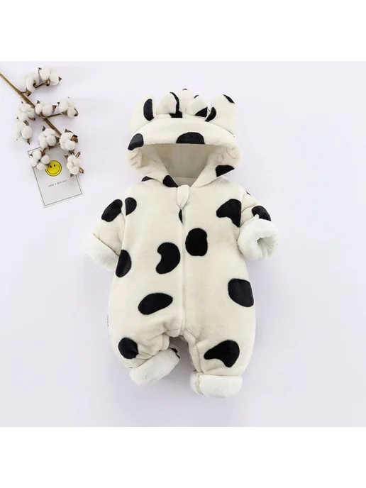 KigiRu кигуруми корова для малышей, белый, фото 5