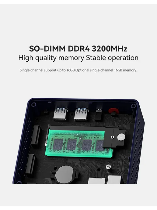 Beelink Мини компьютер MINI S13 intel N150, 12ГБ+500 ГБ, 16 ГБ, 500 ГБ, фото 6