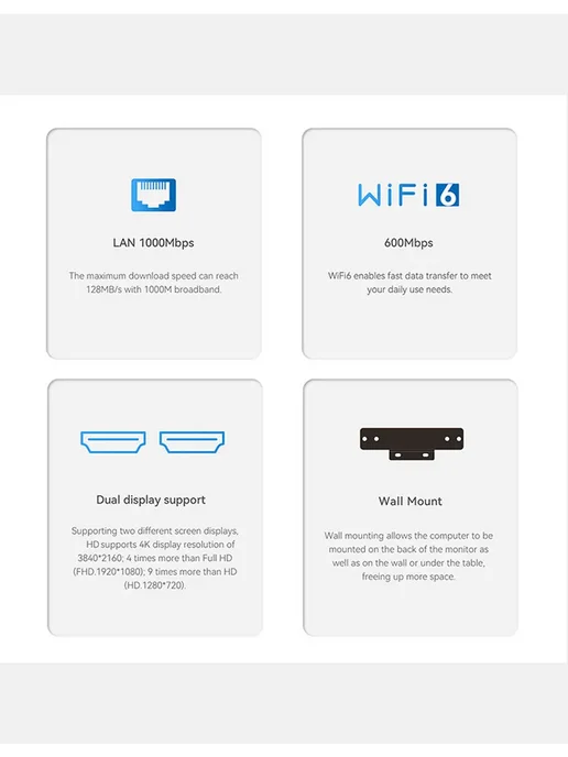 Beelink Мини компьютер MINI S13 intel N150, 12ГБ+500 ГБ, 16 ГБ, 500 ГБ, фото 8