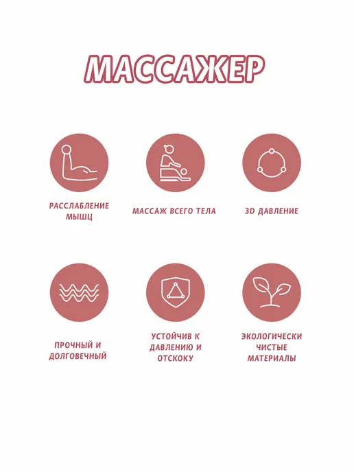 Массажер для тела ручной антицеллюлитный, массажный роллер, розовый, фото 3