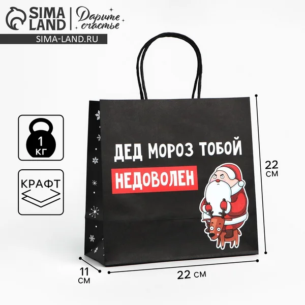Пакет подарочный новогодний «Подарок, который ты заслужил»