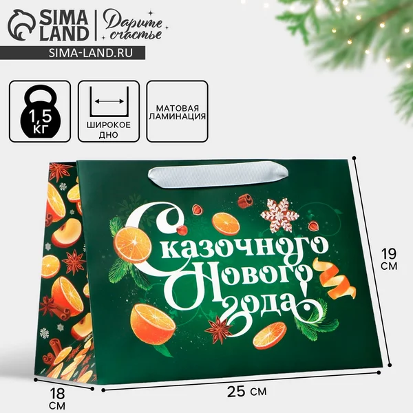 Пакет подарочный новогодний «Новогодняя сказка»