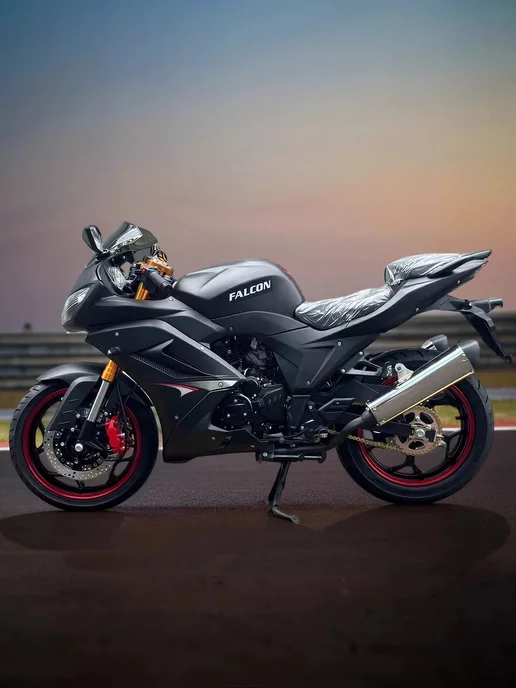 ТЕХНОМОТОРФ Мотоцикл FALCON SPEEDFIRE 250 с ПТС (черный) бензиновый, черный, фото 2