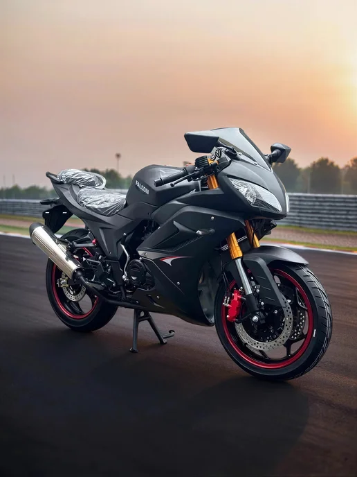 ТЕХНОМОТОРФ Мотоцикл FALCON SPEEDFIRE 250 с ПТС (черный) бензиновый, черный, фото 5