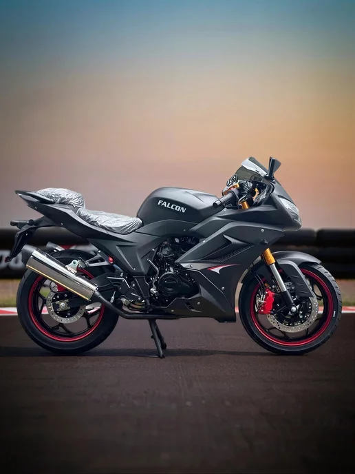 ТЕХНОМОТОРФ Мотоцикл FALCON SPEEDFIRE 250 с ПТС (черный) бензиновый, черный, фото 6
