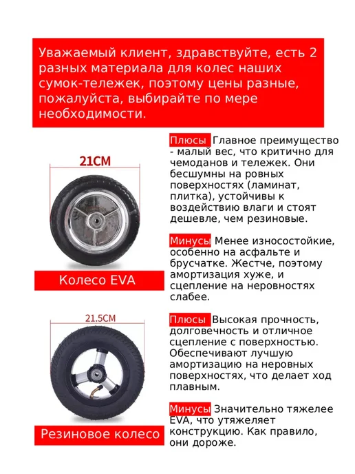 Сумка на колесах хозяйственная, красный, фото 2