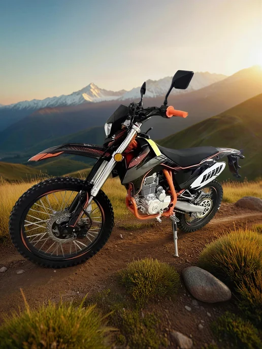 ТЕХНОМОТОРФ Кроссовый мотоцикл X-MOTOS CROSS PR2 с ПТС, черный, фото 2