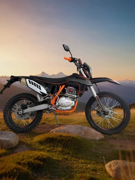ТЕХНОМОТОРФ Кроссовый мотоцикл X-MOTOS CROSS PR2 с ПТС, черный, фото 3
