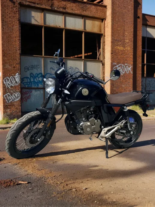 ТЕХНОМОТОРФ Мотоцикл GEAR BLACK 125 с ПТС (кат. А1), черный