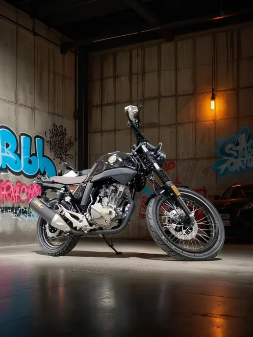 ТЕХНОМОТОРФ Мотоцикл GEAR BLACK 125 с ПТС (кат. А1), черный, фото 2