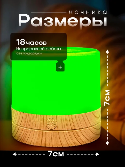 МОСТОПТ Ночник детский беспроводной LED светильник, синий, фото 4