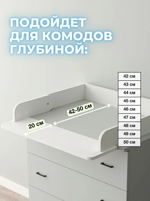 PIEWOOD Накладка на комод Littlytop, Пеленальный столик, вариант, фото 6