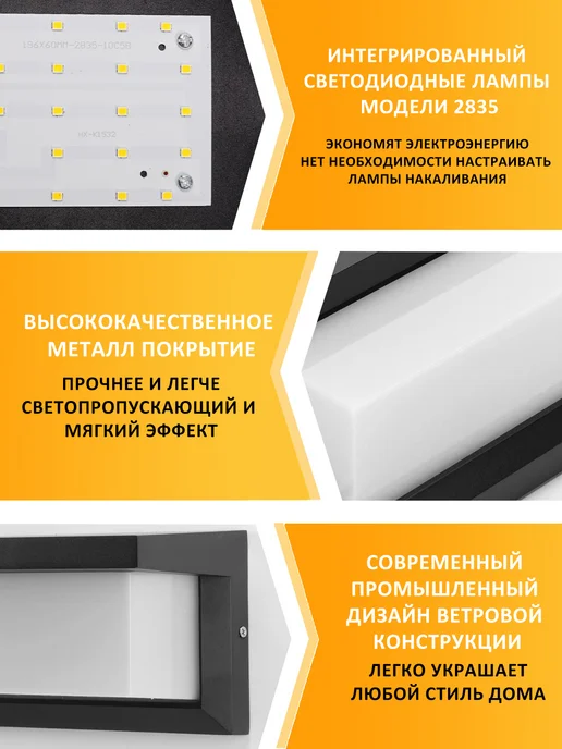 Yoolux светильник настенный с датчиком движения,светодиодный, черный, фото 4