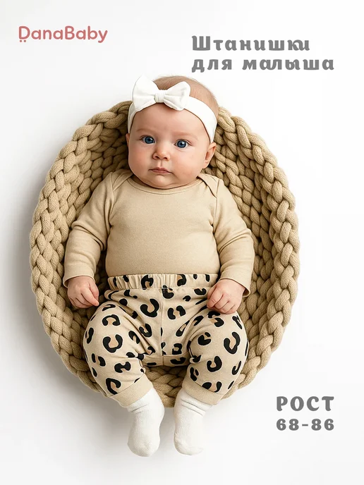 DANA baby Ползунки для новорожденного малыша, черный