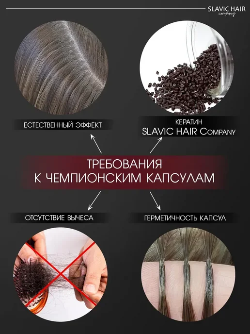 SLAVIC HAIR Сompany Натуральные волосы для наращивания на капсулах 45 см 50 шт, 50 шт, фото 7