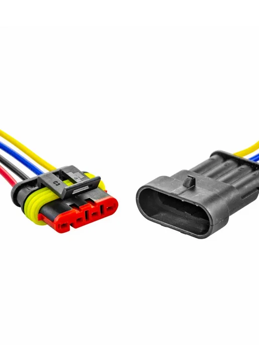 Разъем автомобильный 2 pin двухконтактный 4 пары, четырехконтактный 1 пара, фото 2