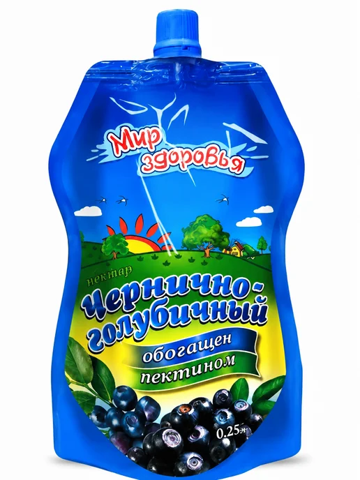 САВА Нектар чернично-голубичный с пектином 200 мл, 200 мл, фото 5