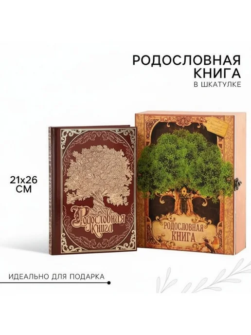 Подарки от Михалыча Родословная книга Знатный род (в шкатулке), коричневый