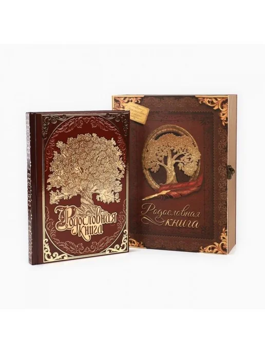 Подарки от Михалыча Родословная книга Кодекс семьи (в шкатулке), коричневый, фото 2