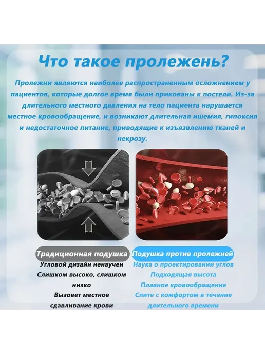 Подушка призма, противопролежневая подушка, для комфорта при, вариант, фото 5