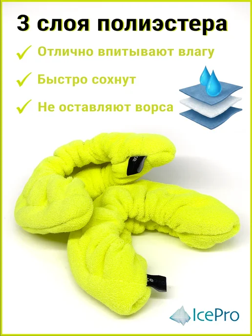 IcePro Чехлы-сушки на лезвия коньков, желтый, фото 4