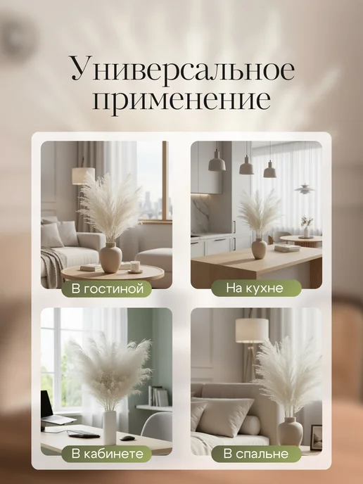 Mara mix Сухоцветы для декора и интерьера, белый, фото 7