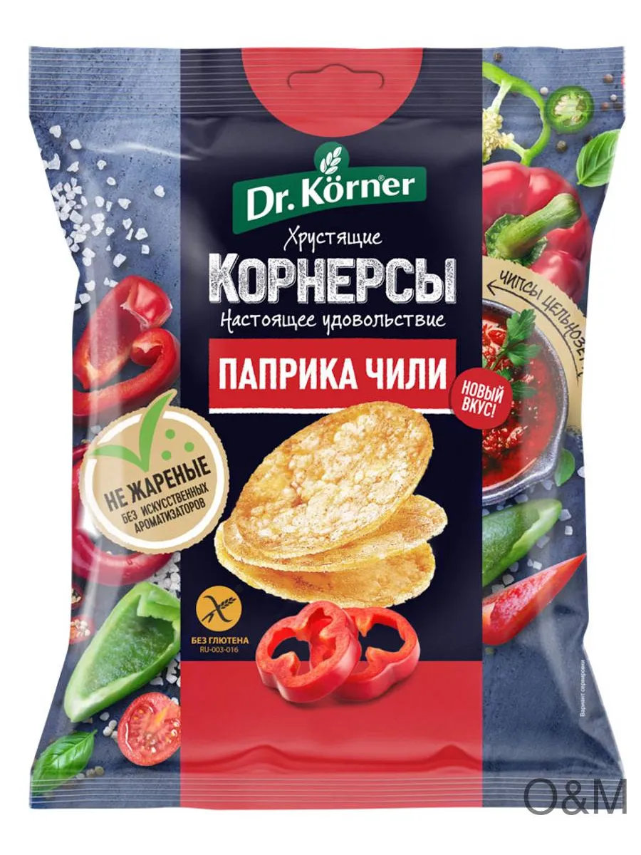 Чипсы цельнозерновые Dr.Korner, 5шт