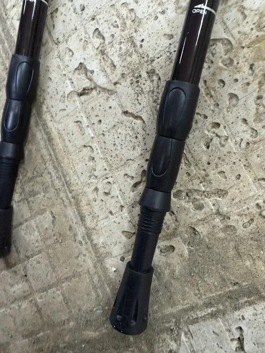 Палки для скандинавской ходьбы телескопические 105-135 см, черный, фото 5