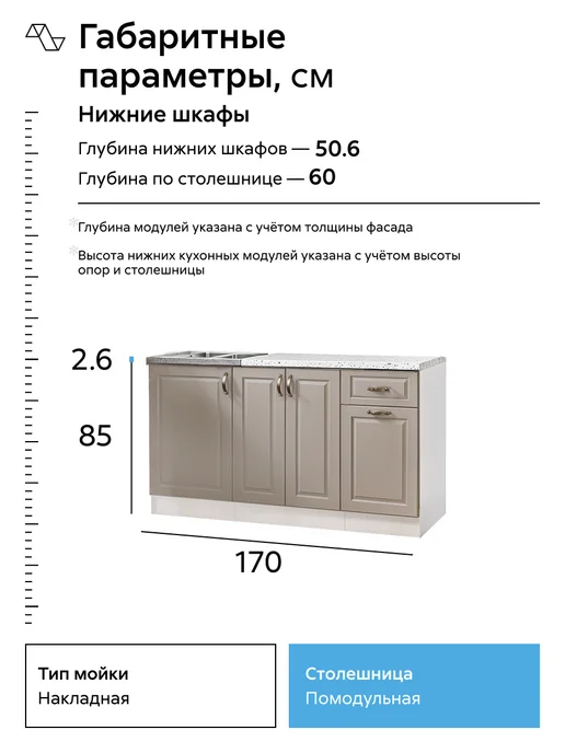 НОНТОН Кухня Фалерон (Мускат, Белый (Антарес)), белый, фото 3