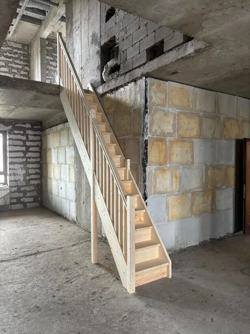 StairShop Лестница деревянная межэтажная проем 770х2447 мм (левая), 770x2120 мм, фото 5