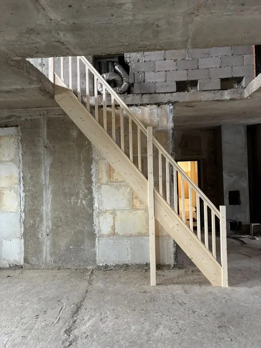 StairShop Лестница деревянная межэтажная проем 770х2447 мм (левая), 770x2120 мм, фото 6