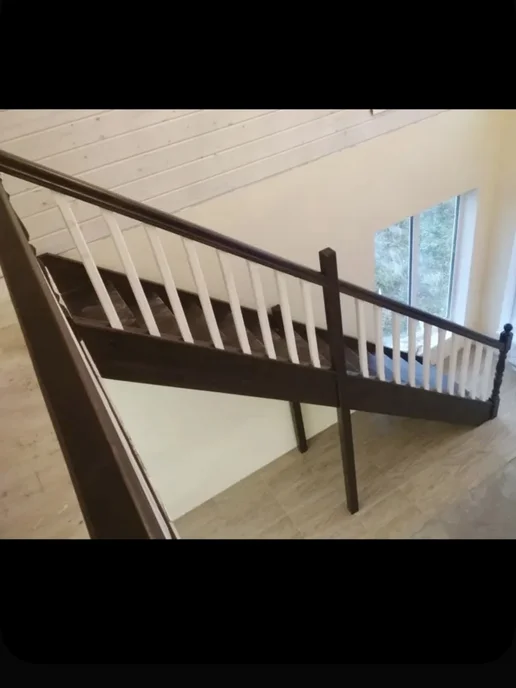 StairShop Лестница деревянная межэтажная проем 770х2447 мм (левая), 770x2120 мм, фото 7