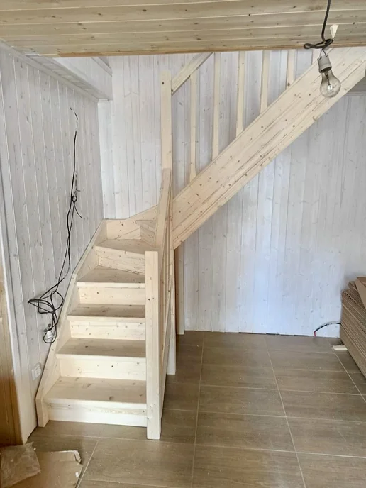 StairShop Лестница деревянная межэтажная проем 770х2447 мм (правая), 950x1710 мм, фото 8