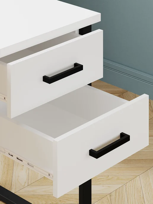 Make Mebel Стол Андерс 120 см письменный с ящиками Зеленый+Серый, черный, фото 8