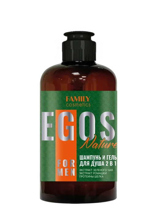 Family Cosmetics Шампунь и гель для душа мужской 2в1 Nature EGOS for men, 470 мл, фото 4