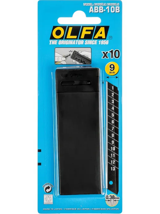 OLFA Сегментированные лезвия Excel Black 9х80х0.38 мм, 13, 9x80x0.38 мм, фото 2