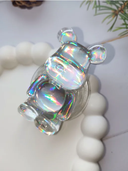 ShopKhib Попсокет для телефона Бирбрик BearBrick, белый, фото 2