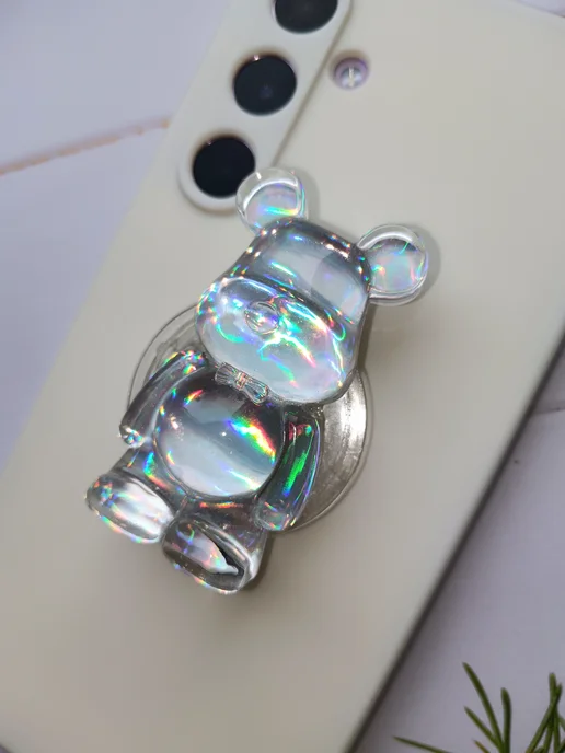ShopKhib Попсокет для телефона Бирбрик BearBrick, белый, фото 3