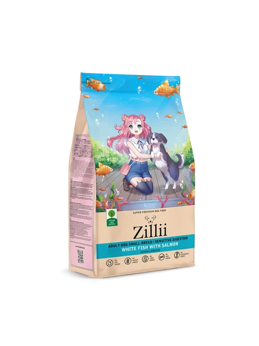 Сухой корм Zillii Пищеварения для собак, мелкие, рыба, 2 кг
