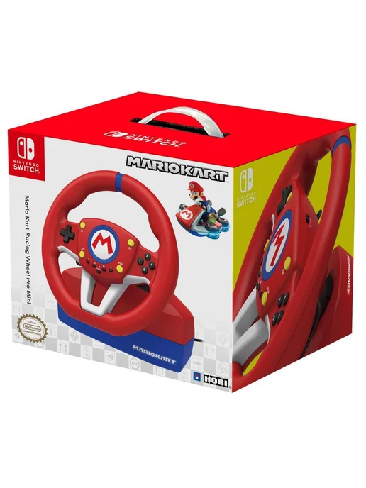 Hori Руль для Nintendo Switch Mario Kart racing wheel pro Deluxe, серый, фото 2