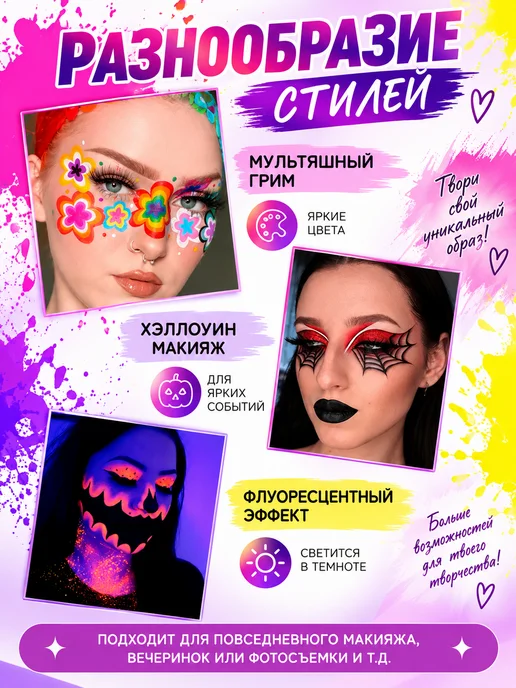 Handaiyan Палетка неоновых подводок для век, голубой, фото 2