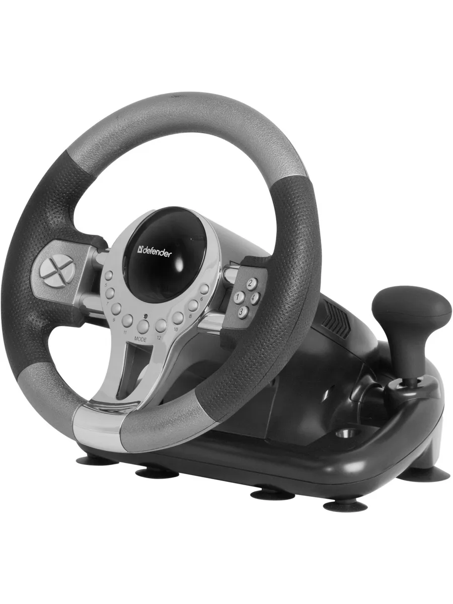 Руль игровой с педалями DEFENDER (64367) FORSAGE GTR USB