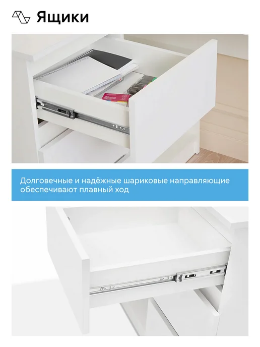 НОНТОН Стол письменный угловой Эрванта, белый, фото 7