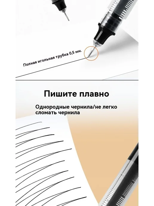 Ручка шариковая синий шприц 0 5мм 10шт, 10 шт, фото 3