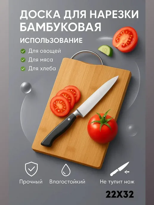 Доска разделочная с ручкой, вариант, фото 5