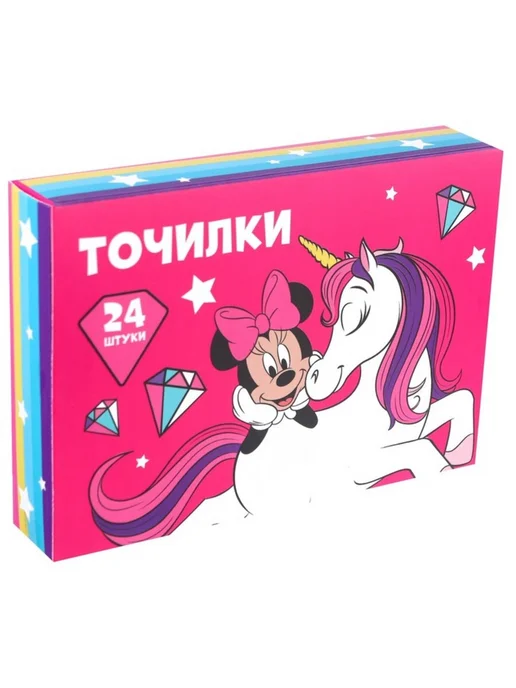 Нимай Нитай Пластиковая точилка для карандашей Мини Маус, 24 шт, 24 шт, фото 2