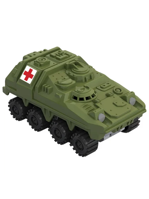 Игрушечный БТР "Санитар" пластик 10x5x4 см НОРДПЛАСТ, вариант