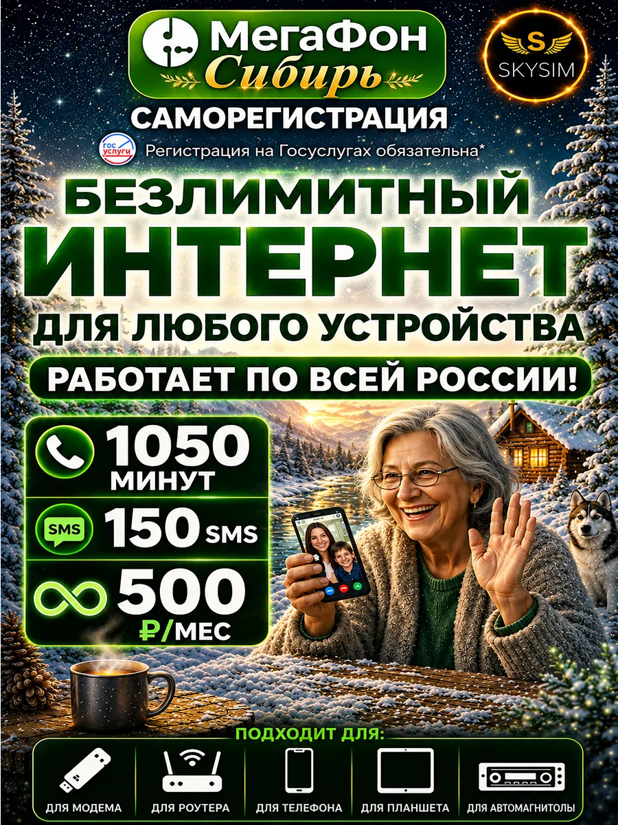 Мегафон Сибирь Безлимитный интернет