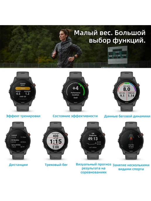 Garmin Смарт-часы Forerunner 255 GPS 46mm ANT+ Bluetooth, вариант, фото 6